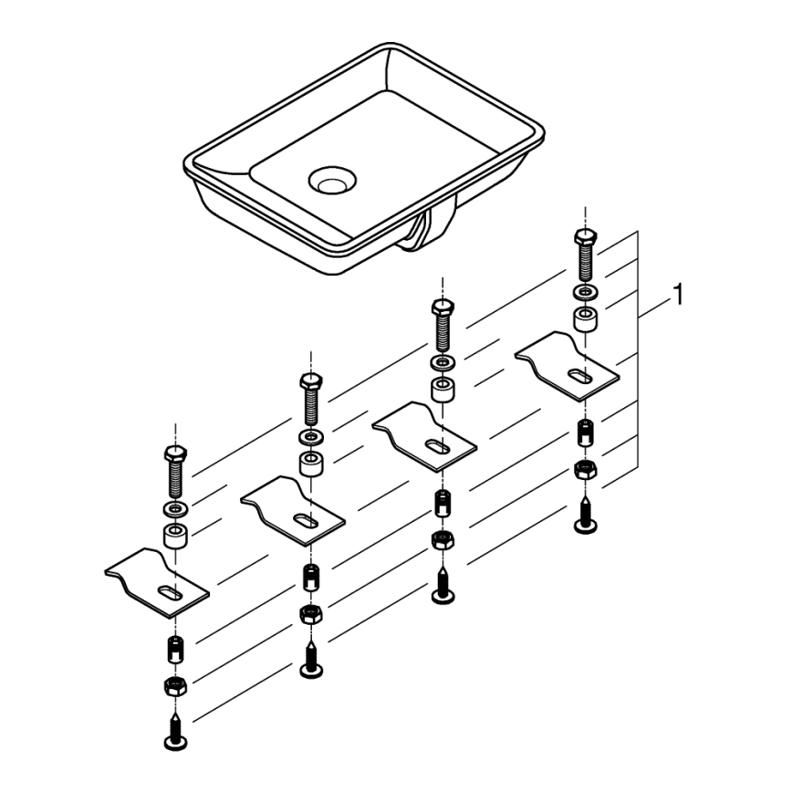 GROHE 3948000H - Umývadlo CUBE CERAMIC 492 × 370 mm keramika/biela