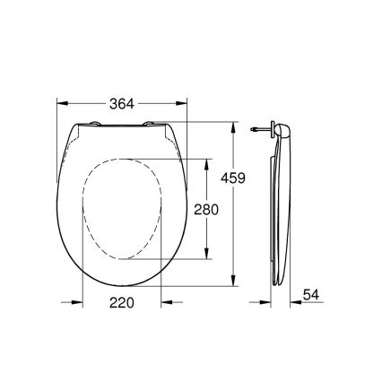 GROHE 39493000 - WC sedadlo BAU CERAMIC duro-biela