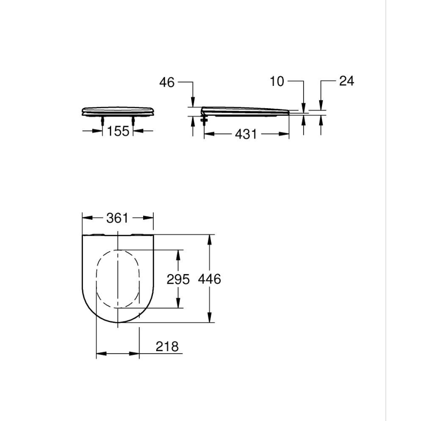 GROHE 39577001 - WC sedátko ESSENCE duro-biela