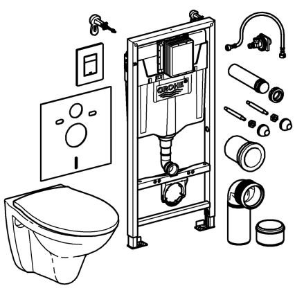 GROHE 39586000 - Sada 5 v 1 SOLIDO 1,13 m keramika/biela