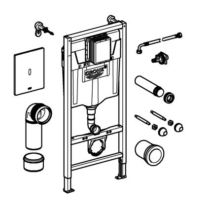 GROHE 39883000 - Predstenová inštalácia SOLIDO 1,13 m lesklý chróm