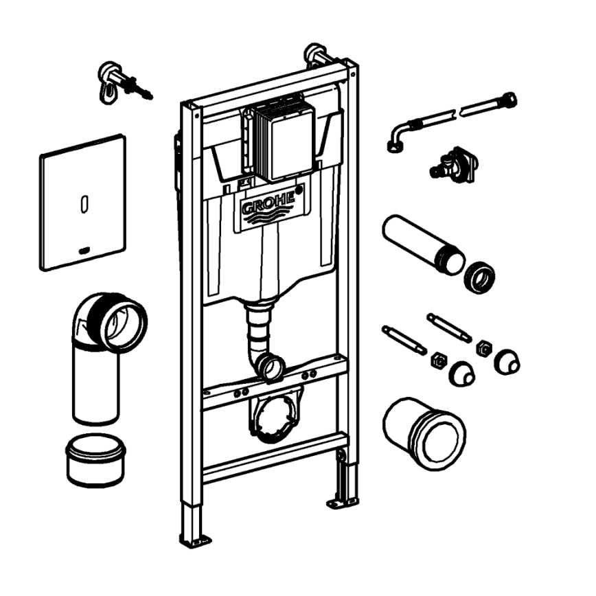 GROHE 39883000 - Predstenová inštalácia SOLIDO 1,13 m lesklý chróm