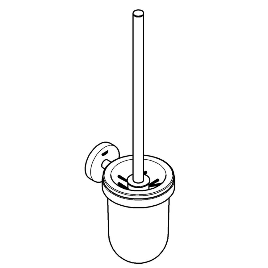 GROHE 40374001 - Sada na čistenie WC ESSENTIALS 12,1 x 39,8 cm chróm