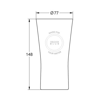 GROHE 40437000 - SADA 6x pohárov BLUE 250 ml krištáľ/číre