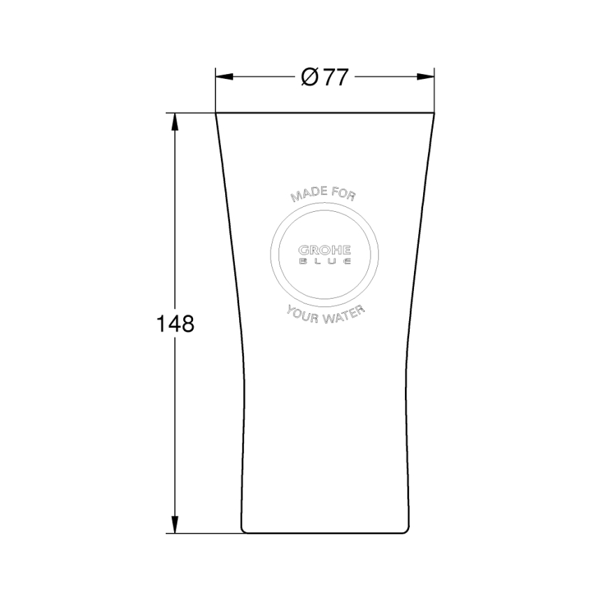 GROHE 40437000 - SADA 6x pohárov BLUE 250 ml krištáľ/číre