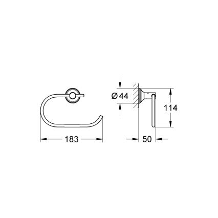 GROHE 40657001 - Držiak toaletného papiera ESSENTIALS AUTHENTIC lesklý chróm