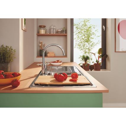 GROHE 40750HV0 - Doska na krájanie 450 × 240 × 19 mm biela