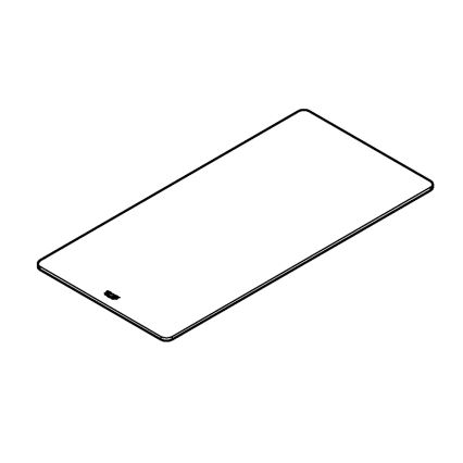 GROHE 40787L00 - Sklenená polička 490 × 240 × 19 mm číra