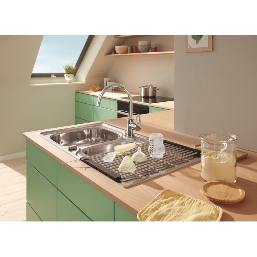 GROHE 40856SD0 - Odkvapávacia doska 450 × 348 mm, kartáčovaná nerezová oceľ