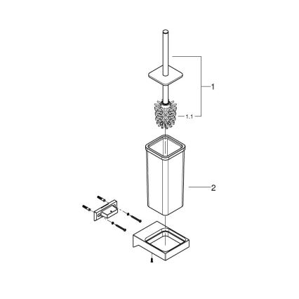 GROHE 40857000 - Sada na čistenie WC SELECTION CUBE lesklý chróm