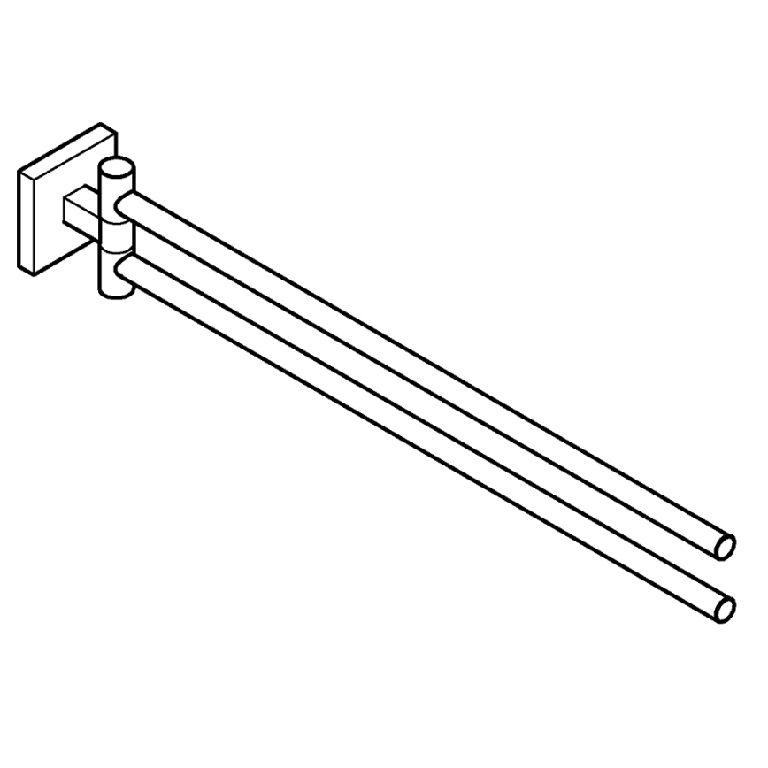 GROHE 409762430 - Držiak uterákov START CUBE 438 mm čierny