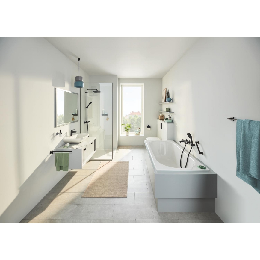 GROHE 410942430 - Madlo na vaňu START CUBE 354 mm čierne