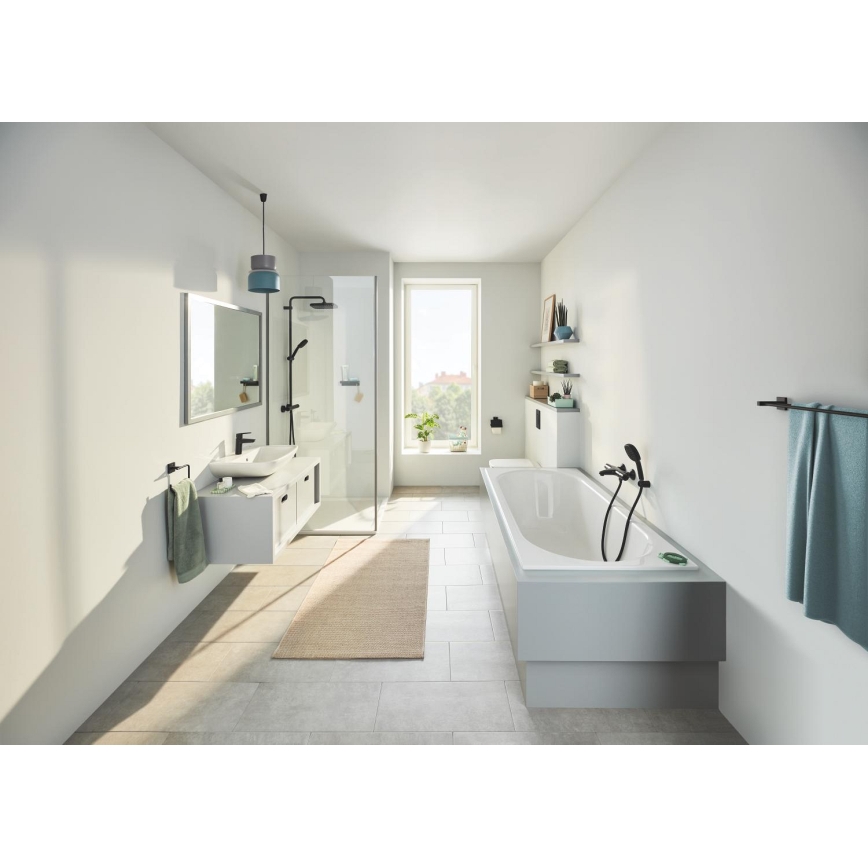 GROHE 411042430 - Dvojramenný držiak na uteráky START CUBE 654 mm čierny