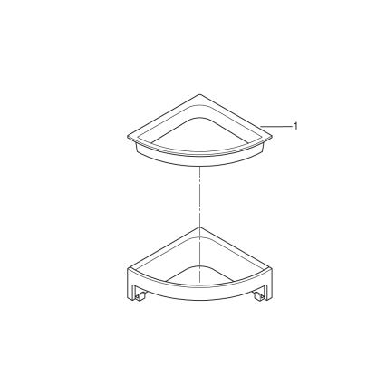 GROHE 411062430 - Rohová polička do sprchy ESSENTIALS 250 × 250 mm čierna