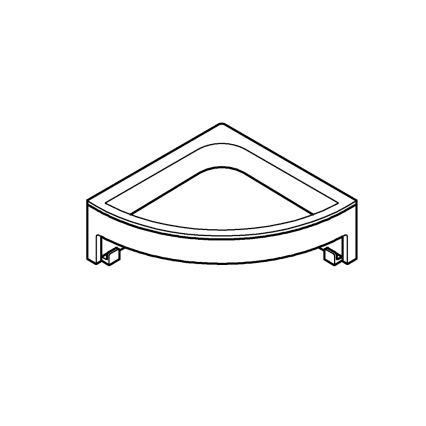 GROHE 411062430 - Rohová polička do sprchy ESSENTIALS 250 × 250 mm čierna