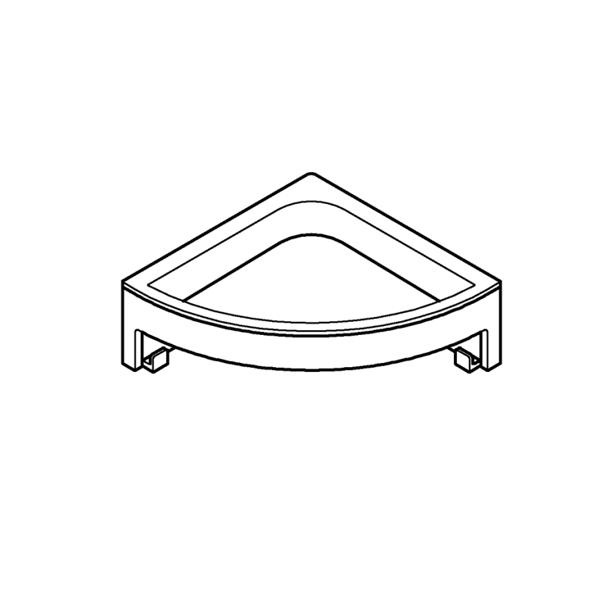 GROHE 411062430 - Rohová polička do sprchy ESSENTIALS 250 × 250 mm čierna