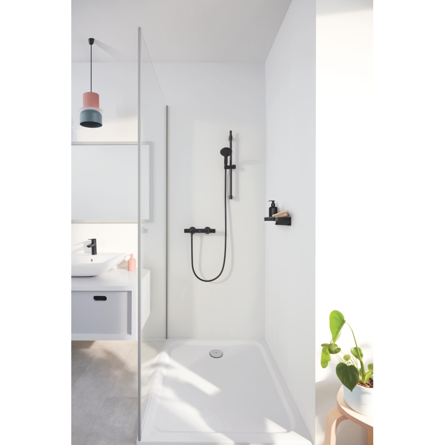 GROHE 411072430 - Sprchová polička START CUBE 200 mm čierna