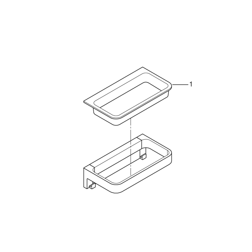 GROHE 41107DC0 - Sprchová polička START CUBE 200 mm nerezová oceľ
