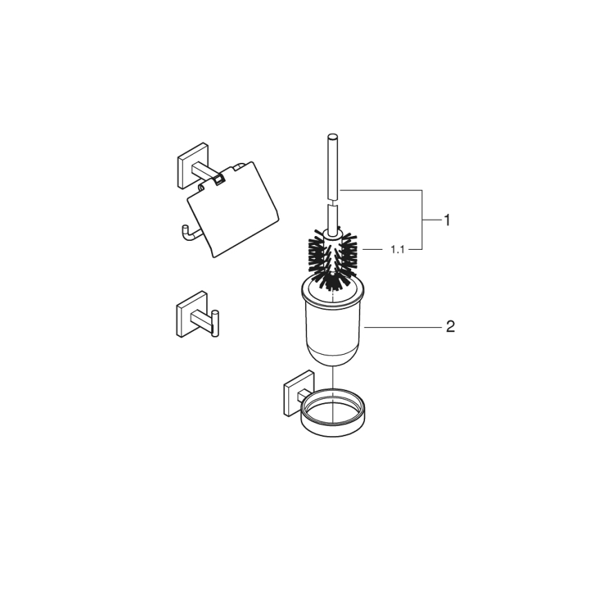 GROHE 41123DC0 - Sada doplnkov START CUBE z nehrdzavejúcej ocele