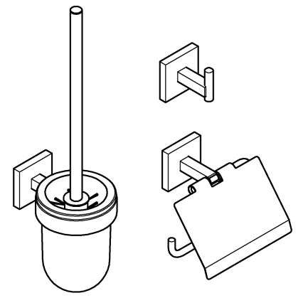 GROHE 41123DC0 - Sada doplnkov START CUBE z nehrdzavejúcej ocele
