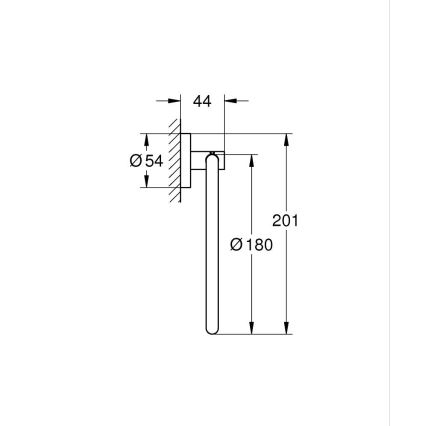 GROHE 411742430 - Držiak na uteráky START 180 mm čierny