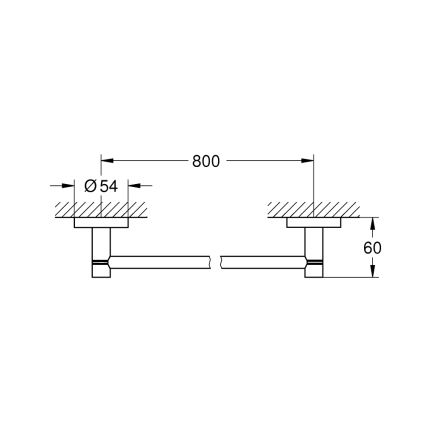 GROHE 411872430 - Držiak na osušky START 854 mm čierny