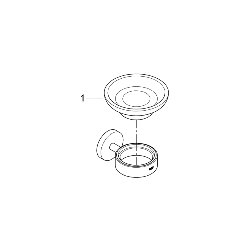 GROHE 41193DC0 - Misa na mydlo s držiakom START z nerezovej ocele
