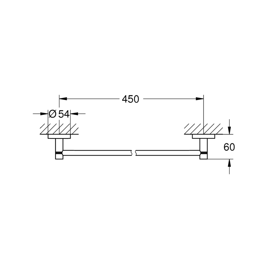 GROHE 411972430 - Držiak na uteráky START 504 mm čierna