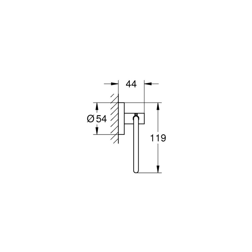 GROHE 412002430 - Držiak toaletného papiera START 119 × 44 mm čierny