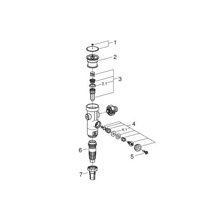 GROHE 43996000 - Tlakový splachovací ventil RONDO 3” lesklý chróm