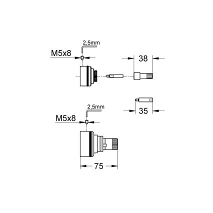 GROHE 47781000 - Predĺžovacia sada 27,5 mm
