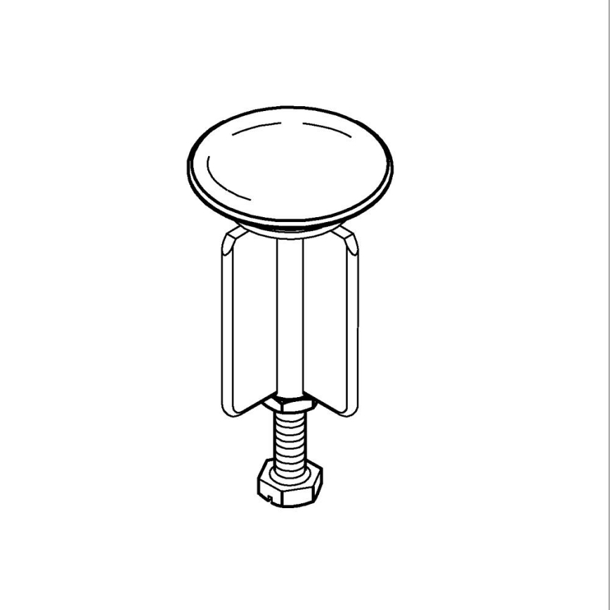 GROHE 7182000 - Zátka pre odpadovú súpravu 1 14” lesklý chróm