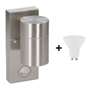 Grundig 07534 - LED Vonkajšie nástenné svietidlo so senzorom 1xGU10/4W/230V IP44 Grundig 07534 - LED Vonkajšie nástenné svietidlo so senzorom 1xGU10/4W/230V IP44