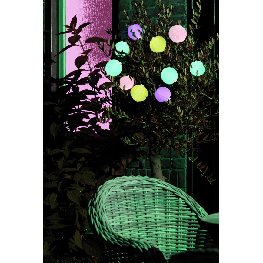 Grundig 14106 - LED Solárna reťaz 2,4m 10xLED/1,2V 600 mAh