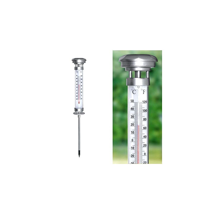 Grundig 89640 - LED LED Solárna lampa s teplomerom 1xLED/1,2V IP44