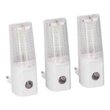 Grundig 99 – SADA 3x LED Nočné svetlo do zásuvky 3xLED/0,5W/230V Grundig 99 – SADA 3x LED Nočné svetlo do zásuvky 3xLED/0,5W/230V