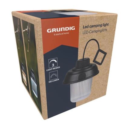 Grundig - LED kempingová svietilka LED/3xAA 3000/4500/6000K IP44 čierna