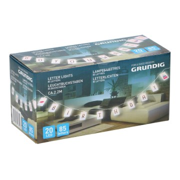 Grundig - LED Pásik s 85 písmenami 20xLED/2xAA Grundig - LED Pásik s 85 písmenami 20xLED/2xAA