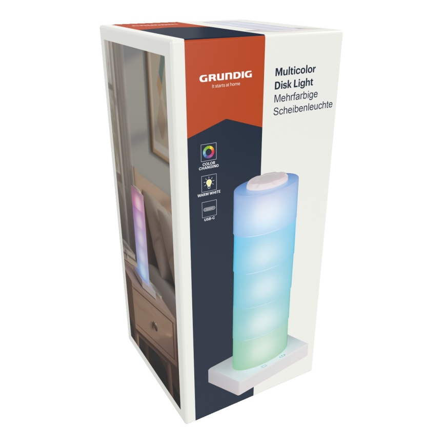 Grundig - LED RGB Dotyková stolná lampa LED/4,5W/5V
