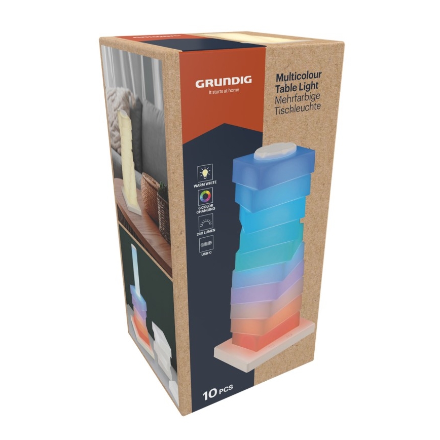 Grundig - LED RGB Dotyková stolná lampa LED/4W/5V