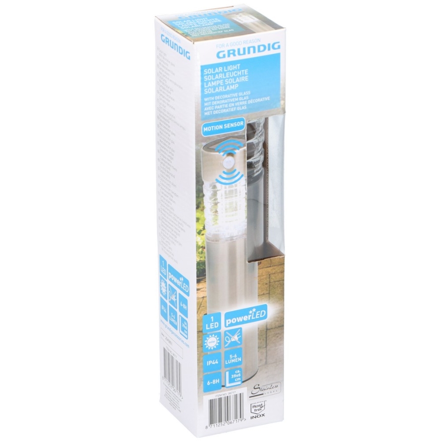Grundig - LED solárna lampa s pohybovým a súmrakovým senzorom LED/1,2V 600 mAh IP44