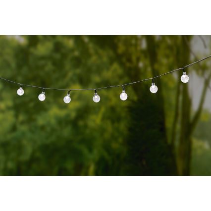 Grundig - LED Solárna reťaz 50xLED/8 funkcií 6,9m teplá biela