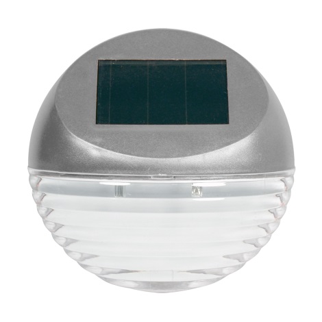 Grundig - LED Solárne nástenné svietidlo 2xLED/1xAA strieborná