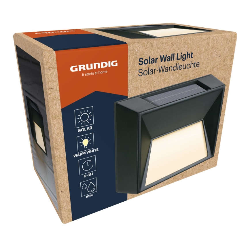 Grundig - LED solárne nástenné svietidlo LED/3,7 V 500 mAh IP44