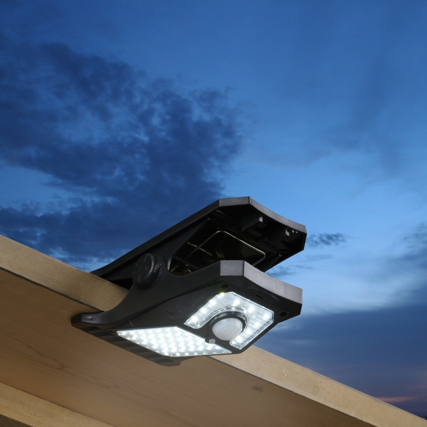 Grundig - LED Solárne svietidlo so senzorom CLIP-ON LED/9W/3,7V IP44
