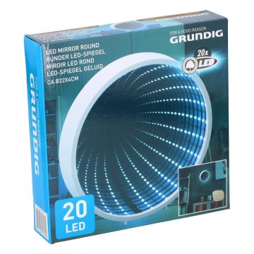 Grundig - LED Zrkadielko LED/3W/3xAA