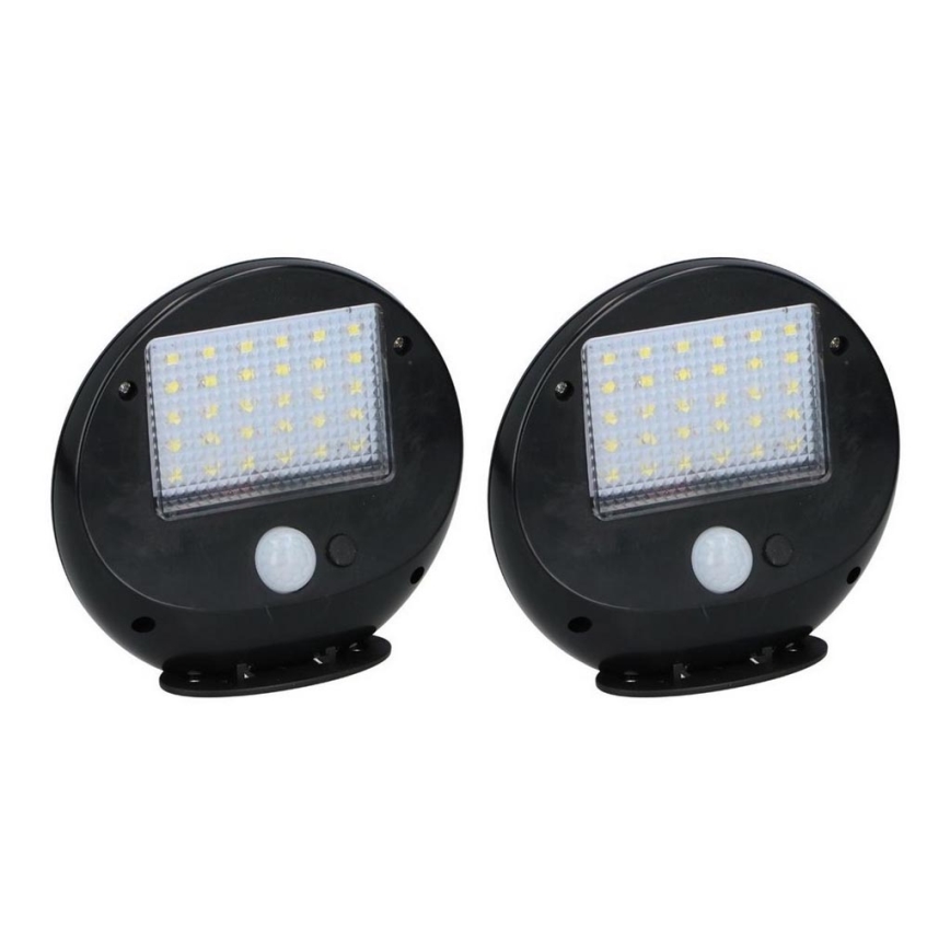 Grundig - SADA 2x LED solárne nástenné svietidlo so senzorom pohybu a súmraku LED/3,2V 600 mAh