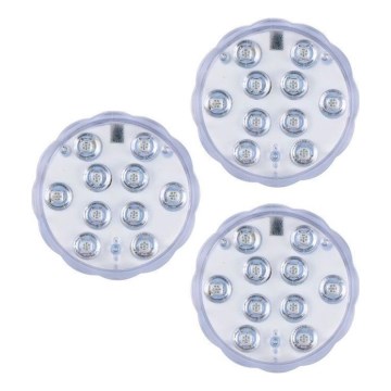 Grundig - Sada 3× LED RGBW stmievateľných svietidiel LED/3 W/3×AAA IP65 + diaľkové ovládanie