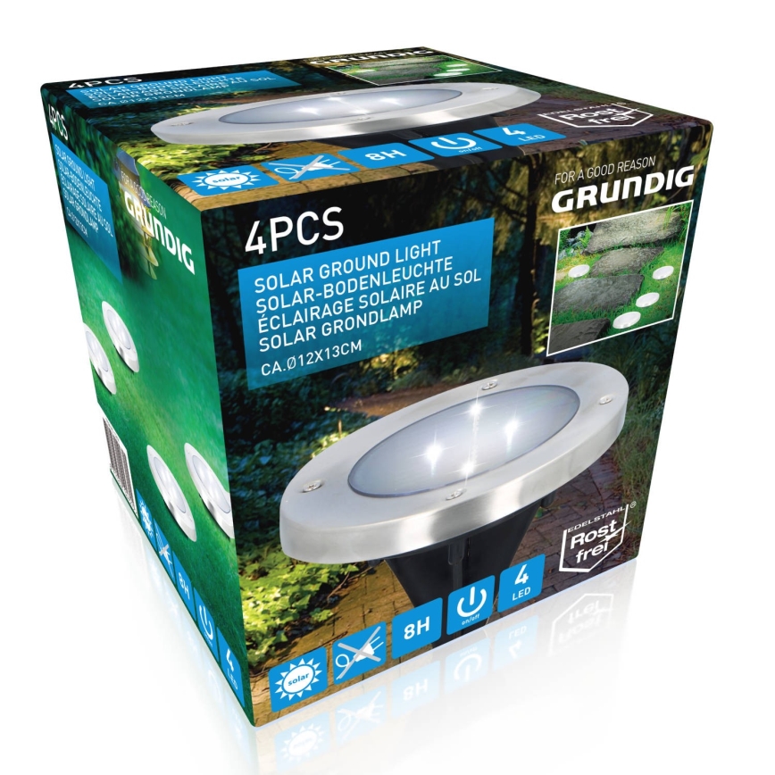 Grundig - SADA 4x LED Solárne svietidlo LED/1W/1,2V 600 mAh IP65