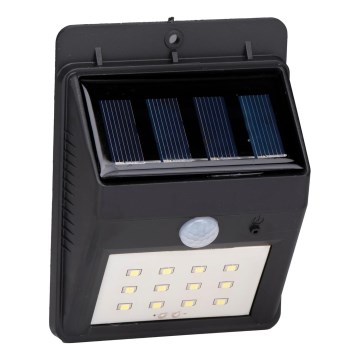 Grundig - Solárne nástenné LED svietidlo s pohybovým senzorom, 1,2 V / 600 mAh, IP44